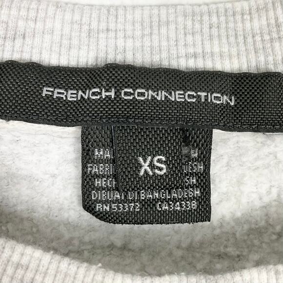 Nwot French Connection Sweatshirt XS Frenchie- Dog Crewneck Long-Sleeve Cotton - Picture 4 of 9